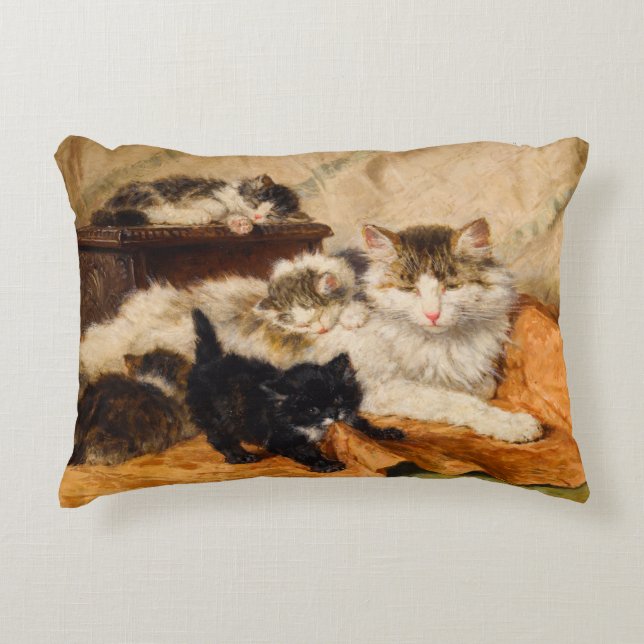 Almofada Decorativa Mamãe e Seus Gatinhos (Frente)