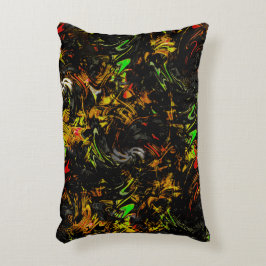Almofada Decorativa Manchas coloridas brilhantes envoltas por preto es