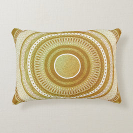 Almofada Decorativa Mandala Dourada e Brilhante