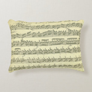 Almofada Decorativa Manuscrito da música de Bach Partita para o