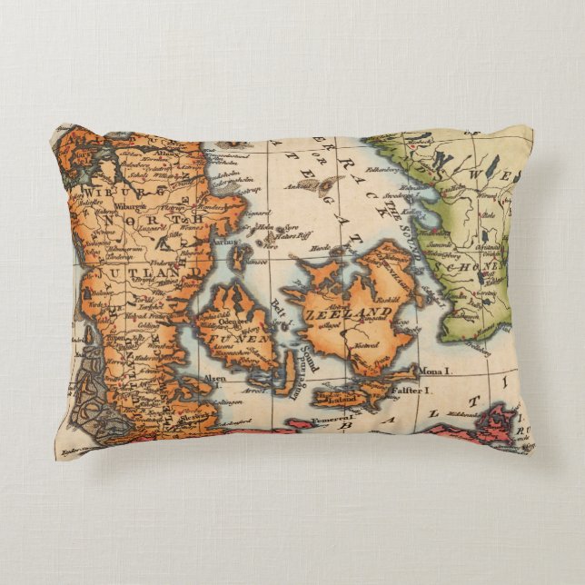 Almofada Decorativa Mapa antigo antigo inspirado (10) (Frente)