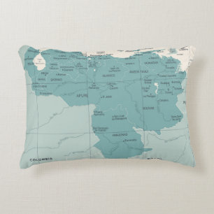 Almofada Decorativa Mapa da Venezuela - Vintage - Vintage High Detaile