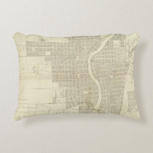 Almofada Decorativa Mapa de Milwaukee