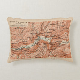 Almofada Decorativa Mapa do Vale de Yosemite
