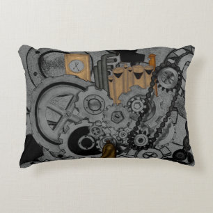 Almofada Decorativa Maquinaria de Steampunk (cor completa)