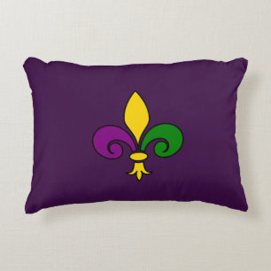 Almofada Decorativa Mardi Gras fleur-de-lys