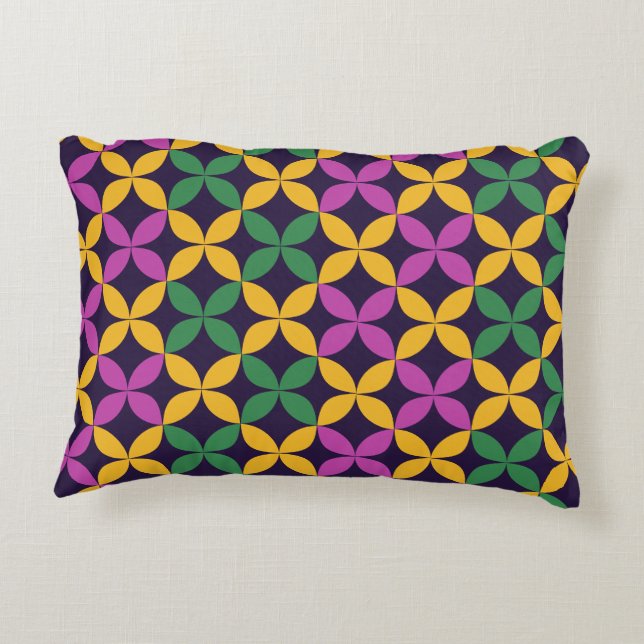 Almofada Decorativa Mardi Gras Sete Círculos (Verso)