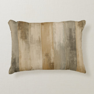 Almofada Decorativa Marrom Cinza Bege Rústico Listra de Barnwood Envel