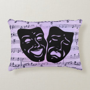 Almofada Decorativa Máscaras de Música e Teatro Puros