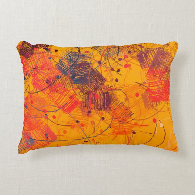 Almofada Decorativa Material artístico. Abstrato geométrico (Frente)