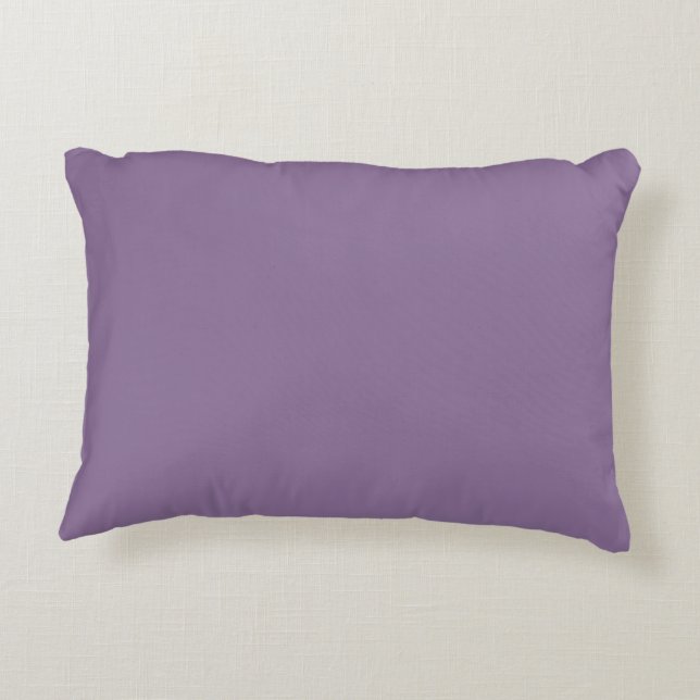 Almofada Decorativa Médio Roxo Cor Sólida Lavanda Seda (Verso)