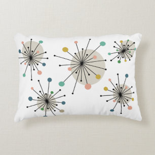 Almofada Decorativa Meio século Moderno de Starburst Atômica