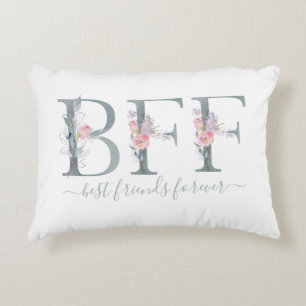 Almofada Decorativa Melhor Amigos do BFF para a Tipografia Floral de C