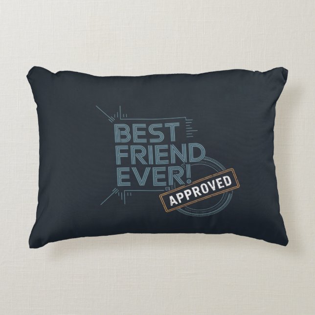 Almofada Decorativa Melhor design de texto Já Aprovado (Frente)