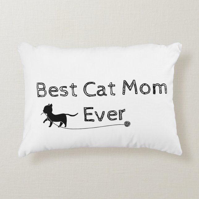 Almofada Decorativa Melhor Mãe De Gato (Frente)