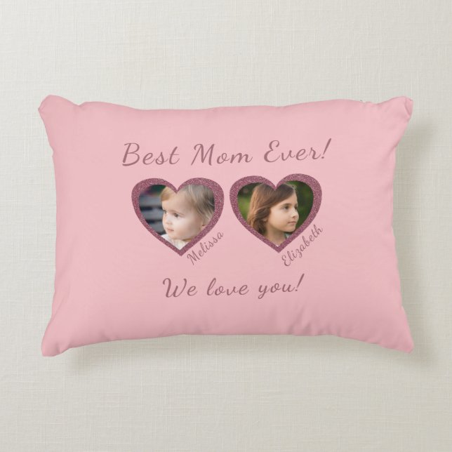 Almofada Decorativa Melhor Mãe do Mundo Modelo Personalizado com Duas  (Frente)