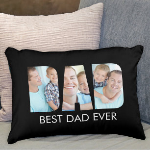 Almofada Decorativa Melhor Pai de Todos Foto Preto