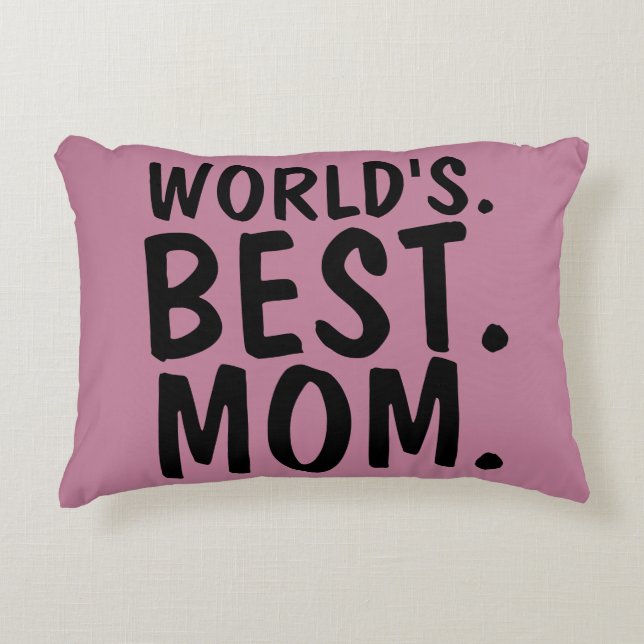 ALMOFADA DECORATIVA MELHORES TRAVESSEIROS MÃE DO MUNDO PINK (Frente)