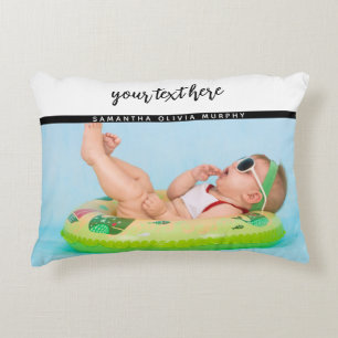 Almofada Decorativa Memórias personalizadas de amor e nome do bebê fot