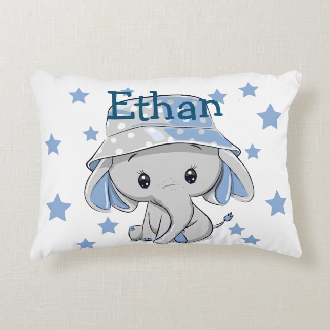 Almofada Decorativa Menino Elefante Bonito (Frente)