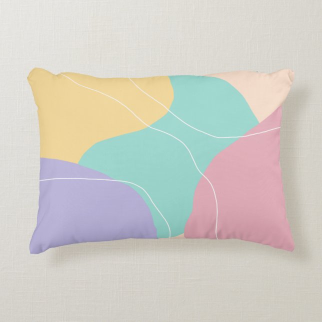 Almofada Decorativa Menores abstrato geométricos de sorvete modernos (Frente)
