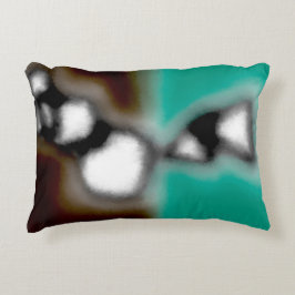 Almofada Decorativa Mensagem em uma Garrafa: Abstrato Marrom, Azul Tur