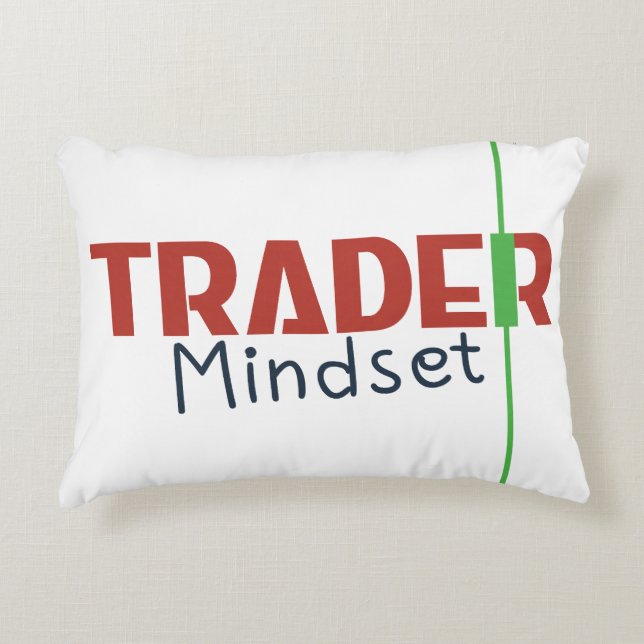 Almofada Decorativa Mentalidade do Trader – Negociação com Disciplina (Frente)