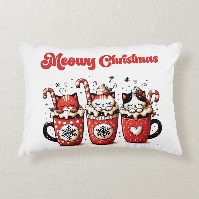 Almofada Decorativa Meowy Christmas (Frente)