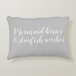Almofada Decorativa Mermaid Kisses Starfish Deseja Travesseiro de Dest