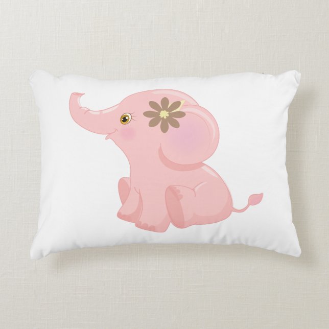 Almofada Decorativa Meu Elefante Rosa (Frente)