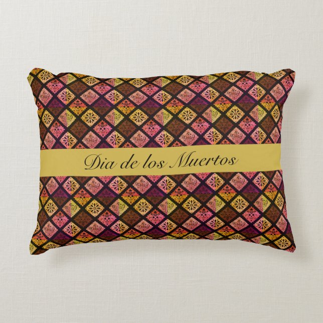 Almofada Decorativa Mexicano Dia de los Muertos personalizável (Frente)