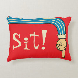 Almofada Decorativa Mid- Century Jazzy Pointing Hand/Finger Manicule