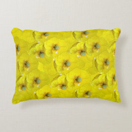 Almofada Decorativa Milho amarelo sunny papoila com gotas de chuva