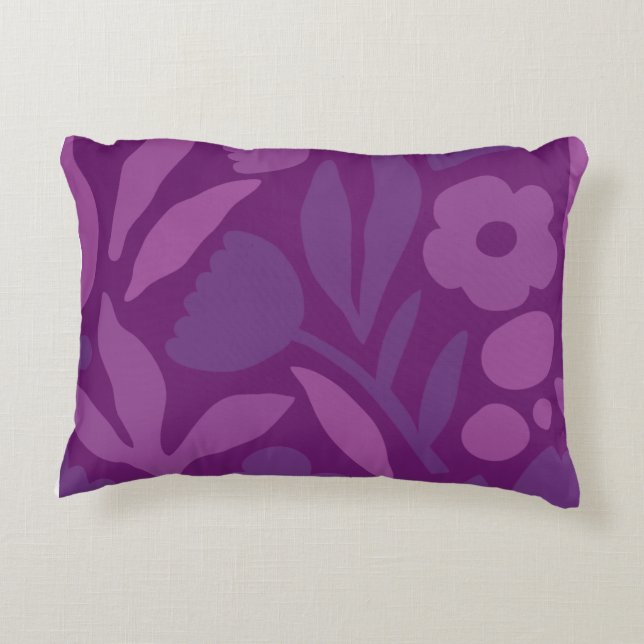 Almofada Decorativa Minha princesa ama flores roxas e felizes (Verso)