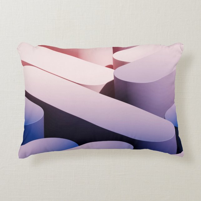 Almofada Decorativa Mínimo de fundo de matiz abstrato. Azul e rosa  (Frente)