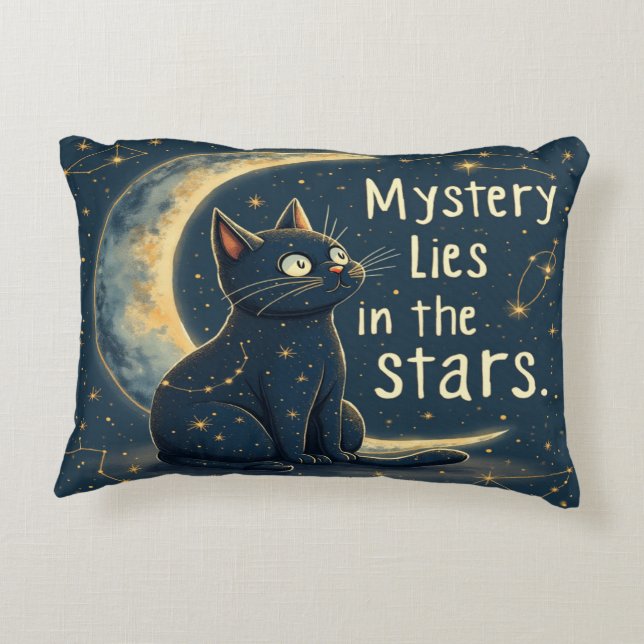 Almofada Decorativa Mistérios residem nas estrelas - cósmicos e místic (Verso)