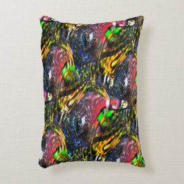 Almofada Decorativa Mistura de arte virtual colorida inspirada na arte