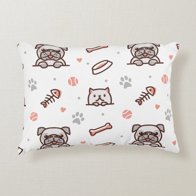 Almofada Decorativa Mistura de cães (Frente)