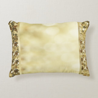 Almofada Decorativa Modelo Dourado de Bokeh do Sequin do vintage
