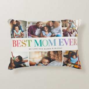 Almofada Decorativa Modern Rainbow Melhor Colagem de Fotos Ever 6 Da M