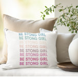 Almofada Decorativa Moderno Colorido Ser Forte Frase de Inspiração de<br><div class="desc">Moderno Colorido Ser Forte Frase de Inspiração de Meninas</div>