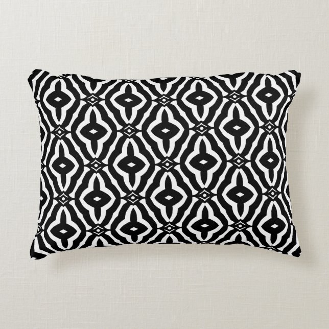 Almofada Decorativa Moderno e Elegante Preto e Branco (Frente)