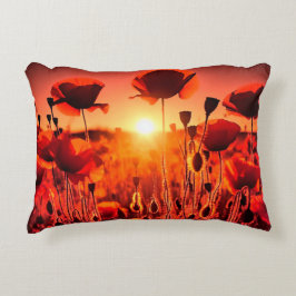 Almofada Decorativa Mohn im Gegenlicht