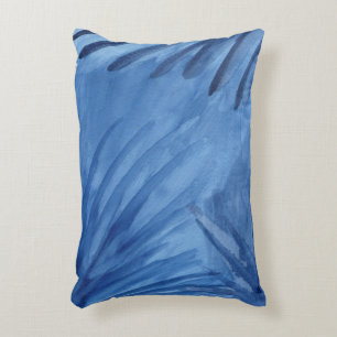 Almofada Decorativa Molas Aquáticas de Abstrato azul vocativas