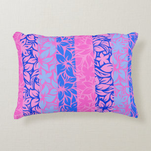 Almofada Decorativa Moloaa Bay Hawaiian Hibiscus Striped Reversible