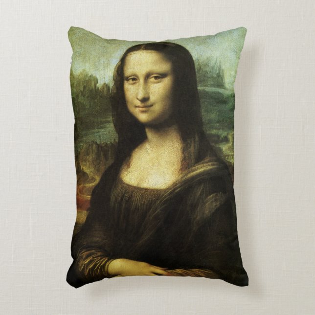 Almofada Decorativa Mona Lisa de Leonardo da Vinci, Arte Renascentista (Frente(Vertical))