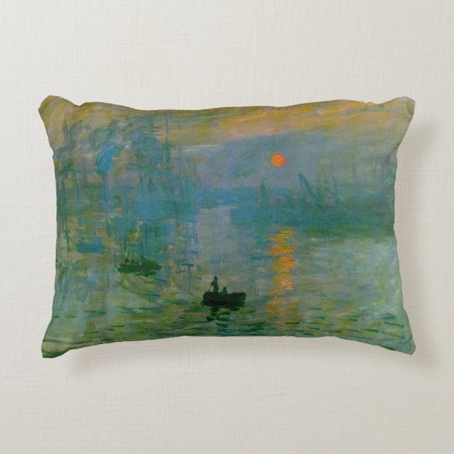 Almofada Decorativa Monet Impression Sunrise Fine Art (Frente)