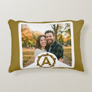 Almofada Decorativa Monograma Artesanal Personalizado A | Moldura de M