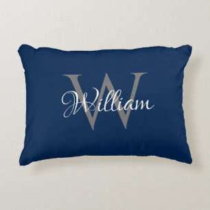 Almofada Decorativa Monograma de Script Inicial Personalizado