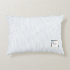 Almofada Decorativa Monograma do Script Fleur de Lis, francês Blue Str